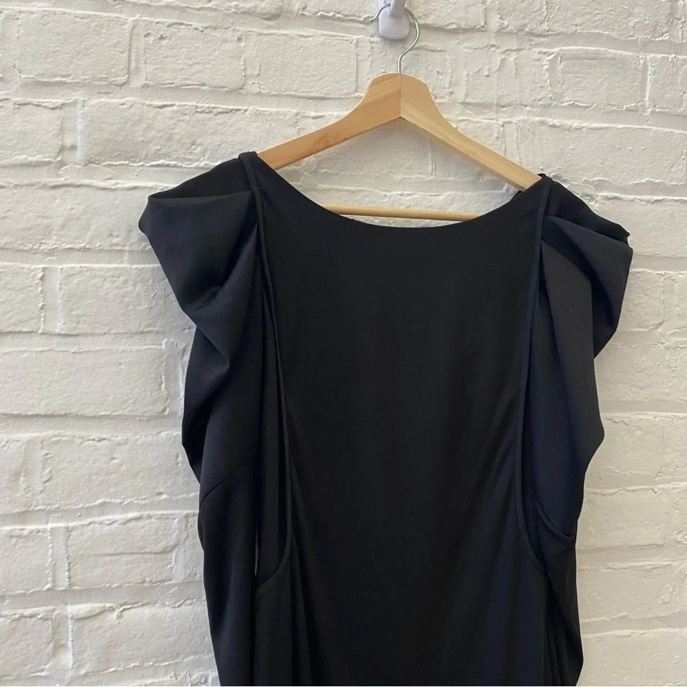 BCBGMaxAzria || Puff Sleeve Open Back Mini Dress Going Out‎ Party Black Small